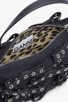Butterfly Small Pouch Bow Eyelet Denim | Dark Navy