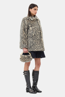 Ganni Bou Bag Mini Fur Print | Leopard