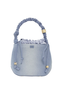 Washed Denim Bou Bucket Bag | Faded Denim