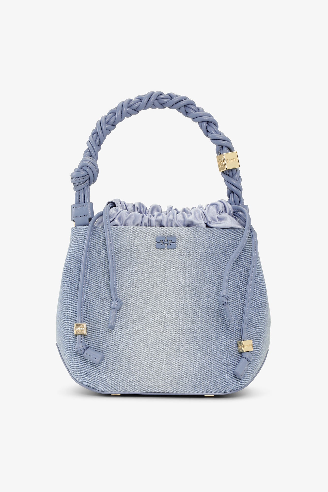 Washed Denim Bou Bucket Bag | Faded Denim