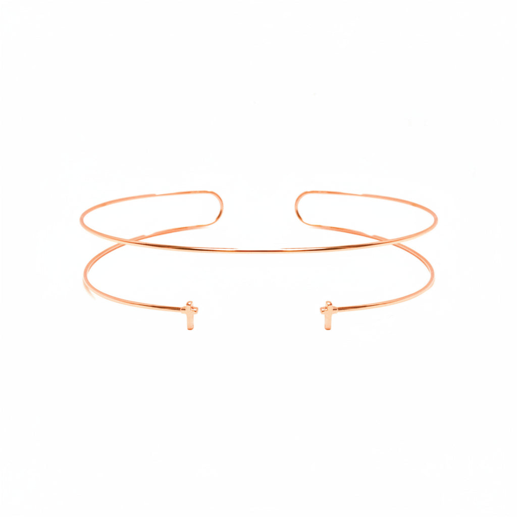 Cross Slip-On Choker - Markdown 1162 | 18K Rose Gold-Plated