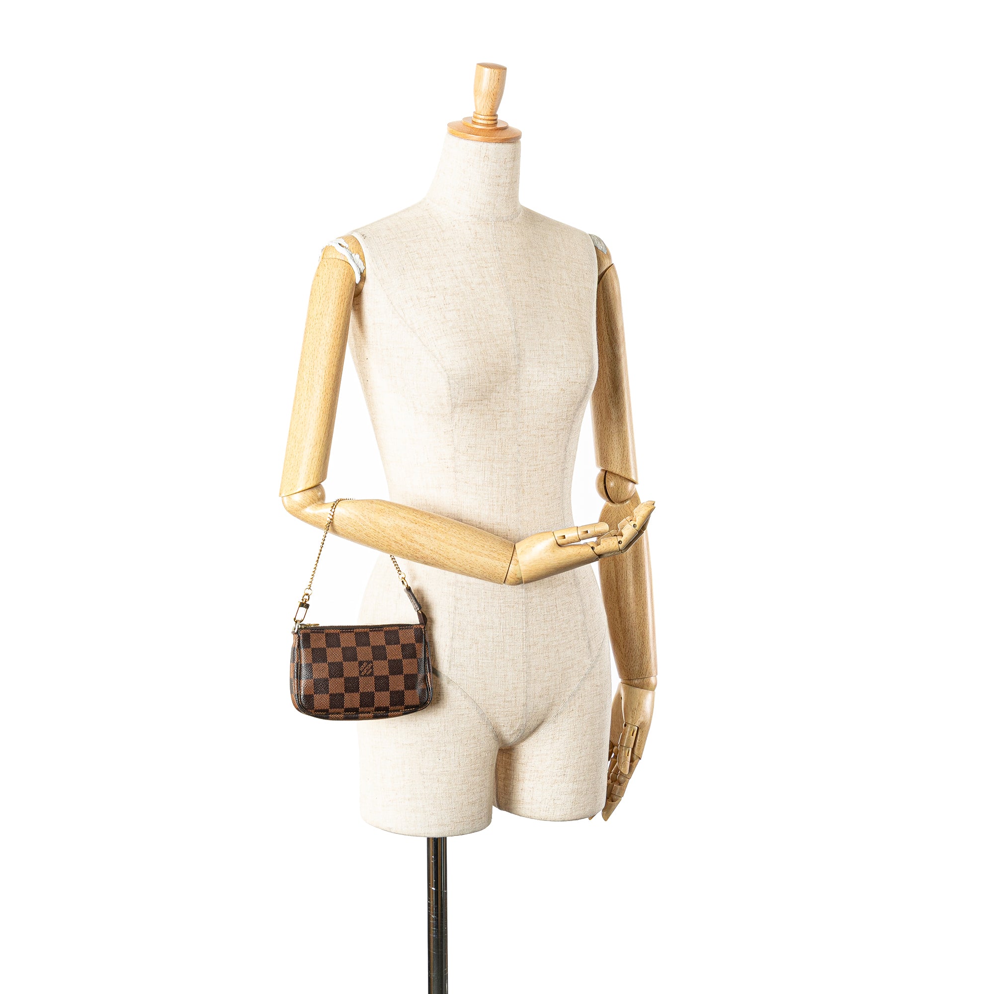 Louis Vuitton | Pre-Owned Damier Ebene Mini Pochette Accessoires | Brown