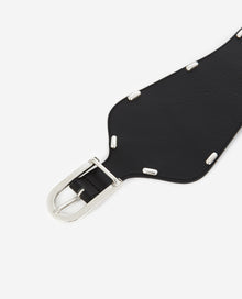 High-Waist Belt With Rivets | Women | Black