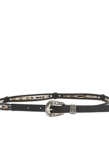 Leather Belt With Western Buckle | Women | Black