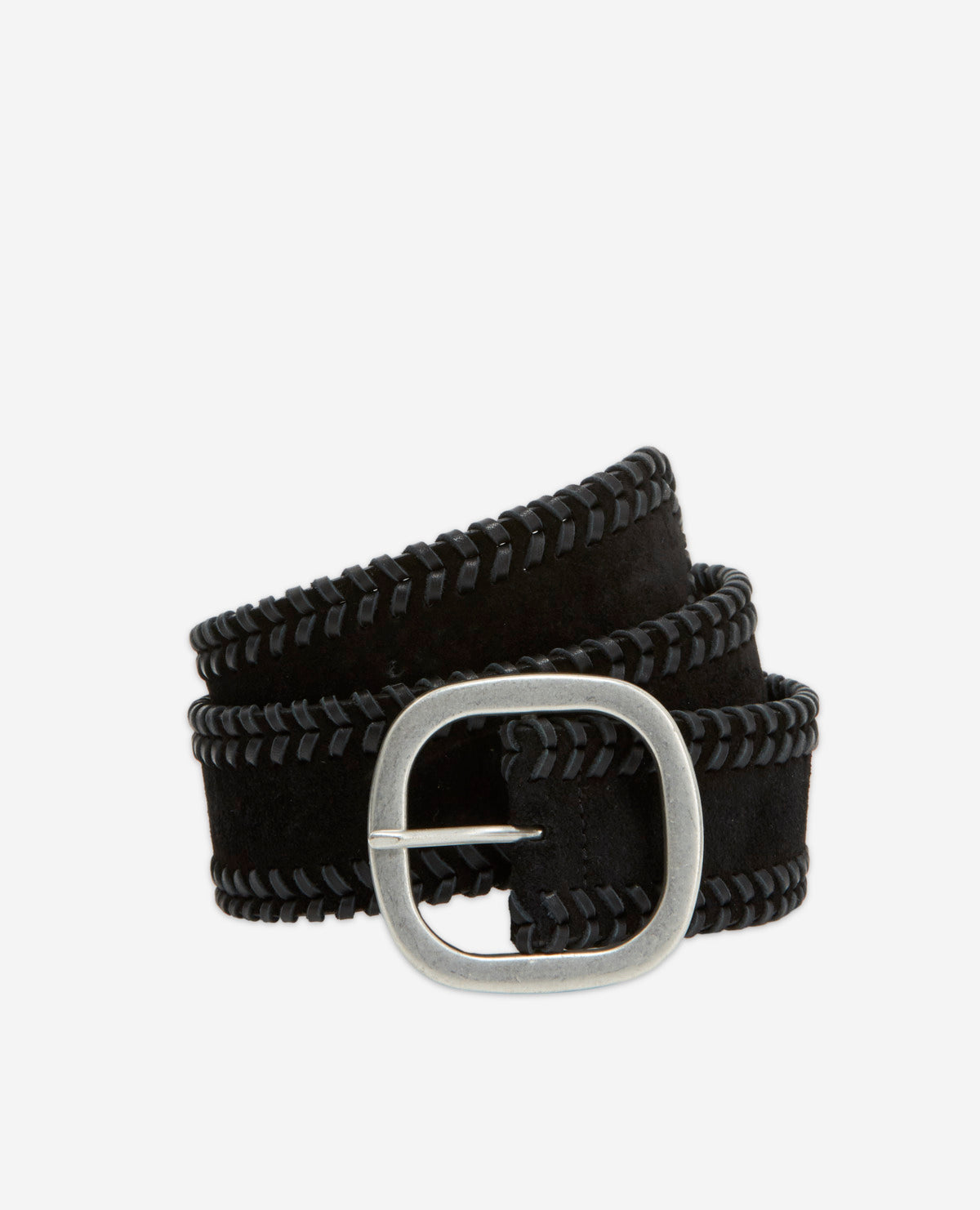 Leather Belt W/ Braided Details | Women | Black