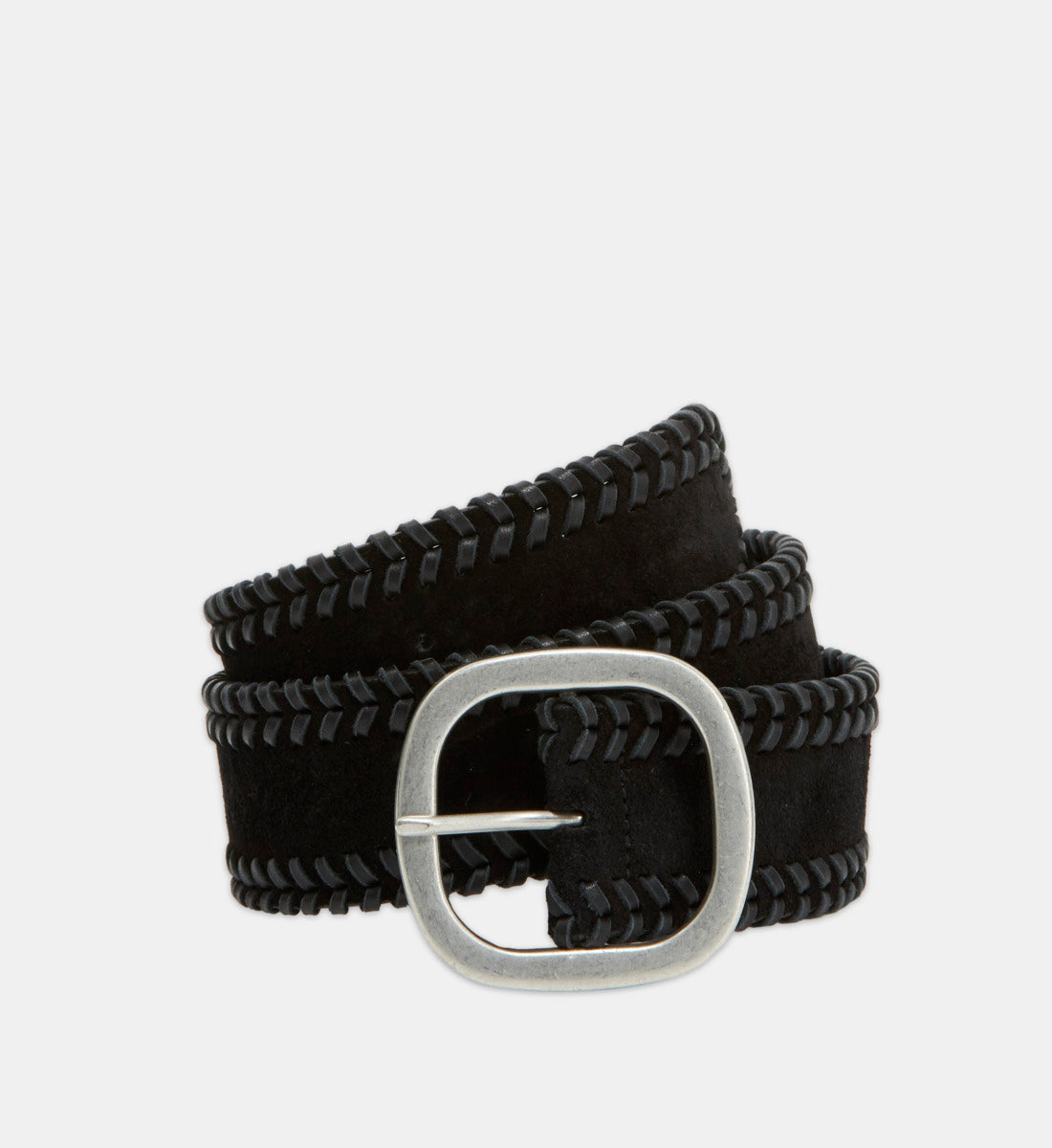 Leather Belt W/ Braided Details | Women | Black