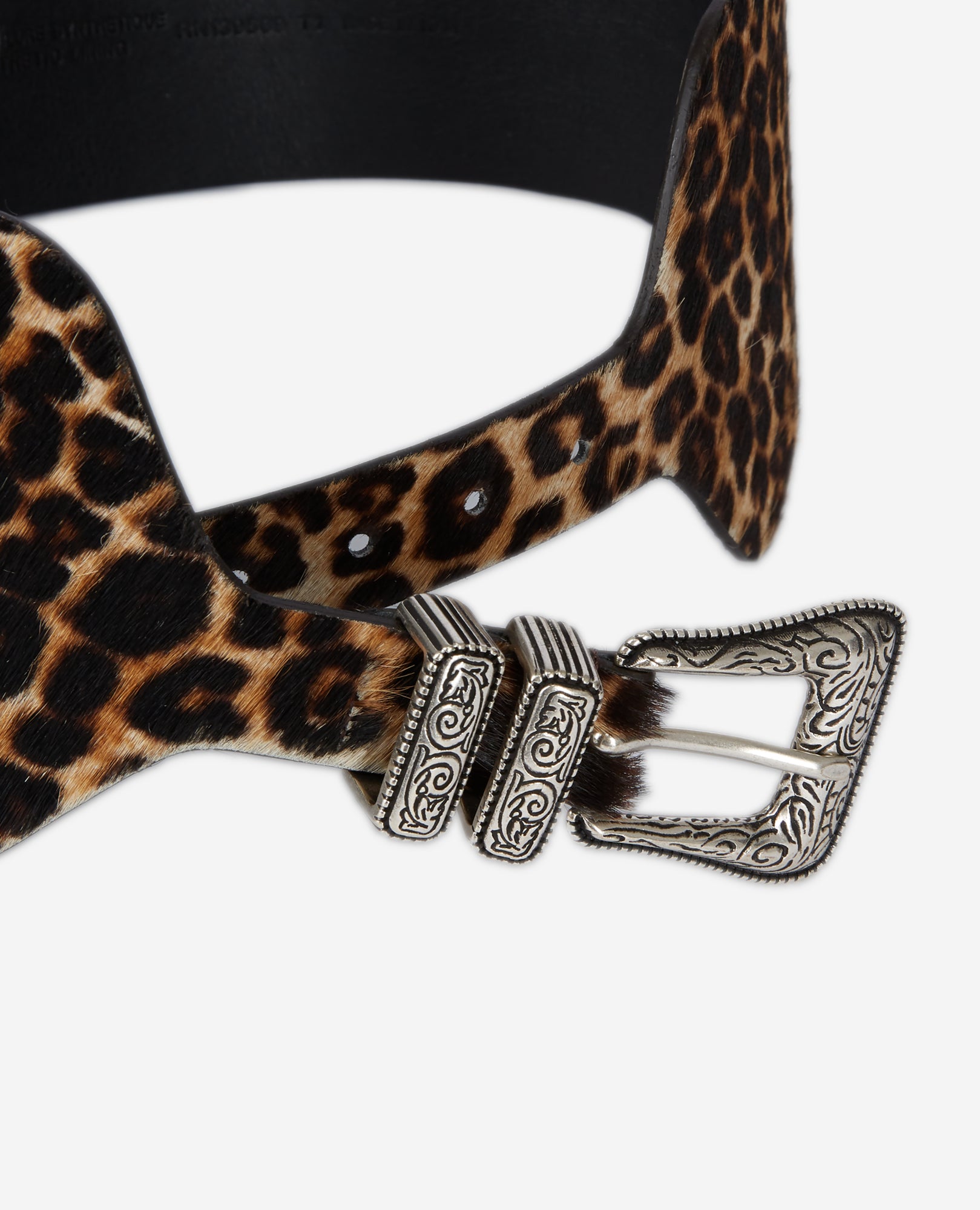 Wide Print Leather Belt | Women | Leopard