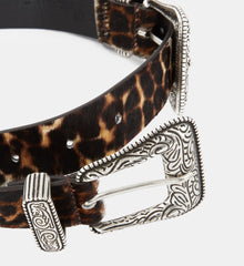 Print Leather Belt | Women | Leopard