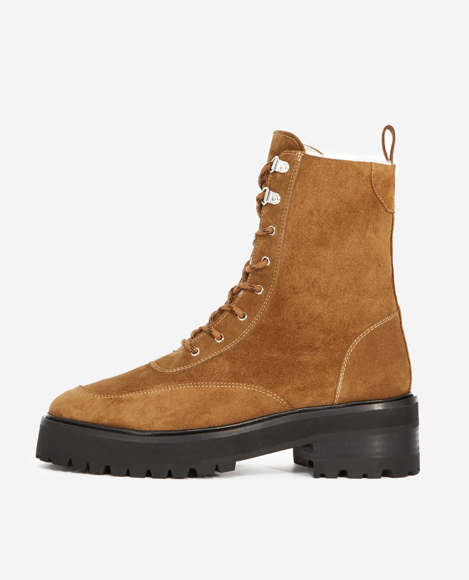 Suede Ankle Boots With Lining | Women | Camel