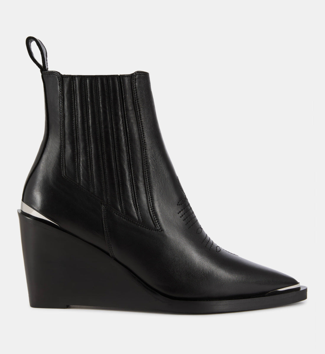 Western Ankle Boots In Leather | Women | Black