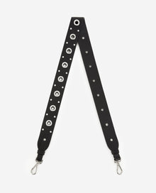 Leather Handle With Eyelets | Women | Black x Silver