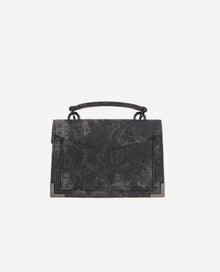 Emily New Nano Denim Bag With Rivets | Women | Black Washed