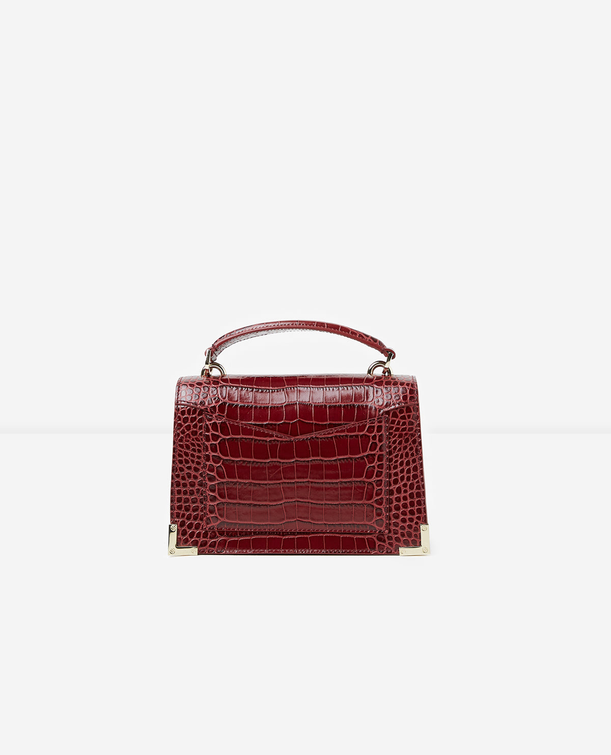 Mini Emily Bag In Mock Croc | Women | Burgundy