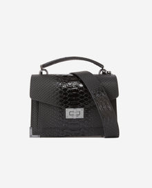 Emily Chain Bag In Python-Effect Leather | Women | Black