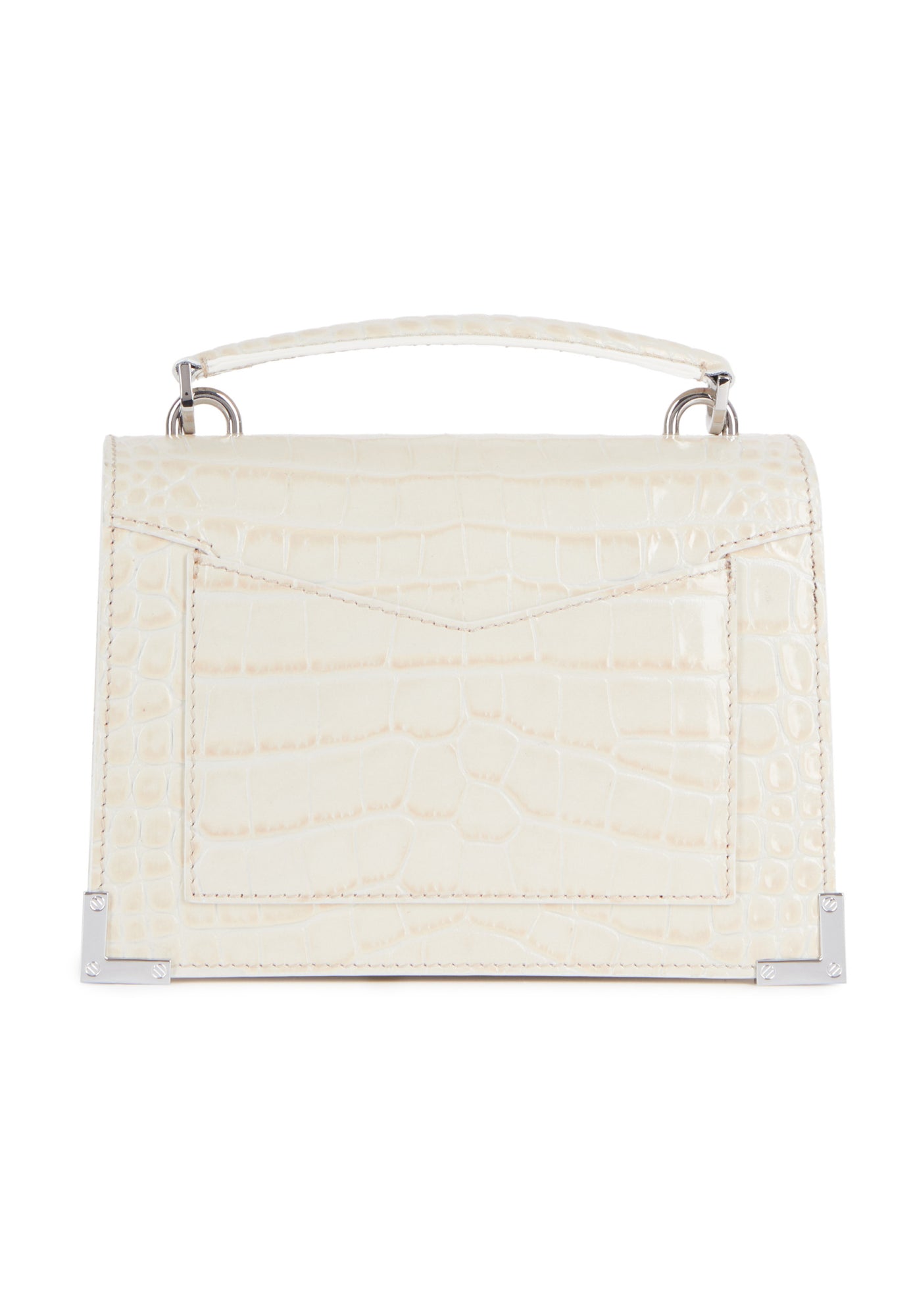 Emily Chain Bag In Crocodile-Effect Leather | Women | Ecru