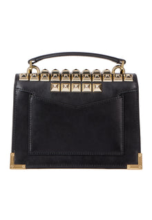 Emily Small Bag In Leather With Spikes | Women | Black