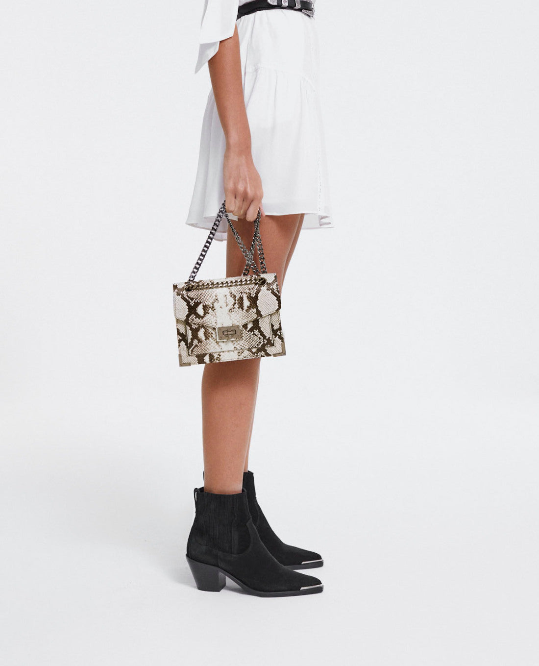 Small Emily Bag In And Leather | Women | Black x White