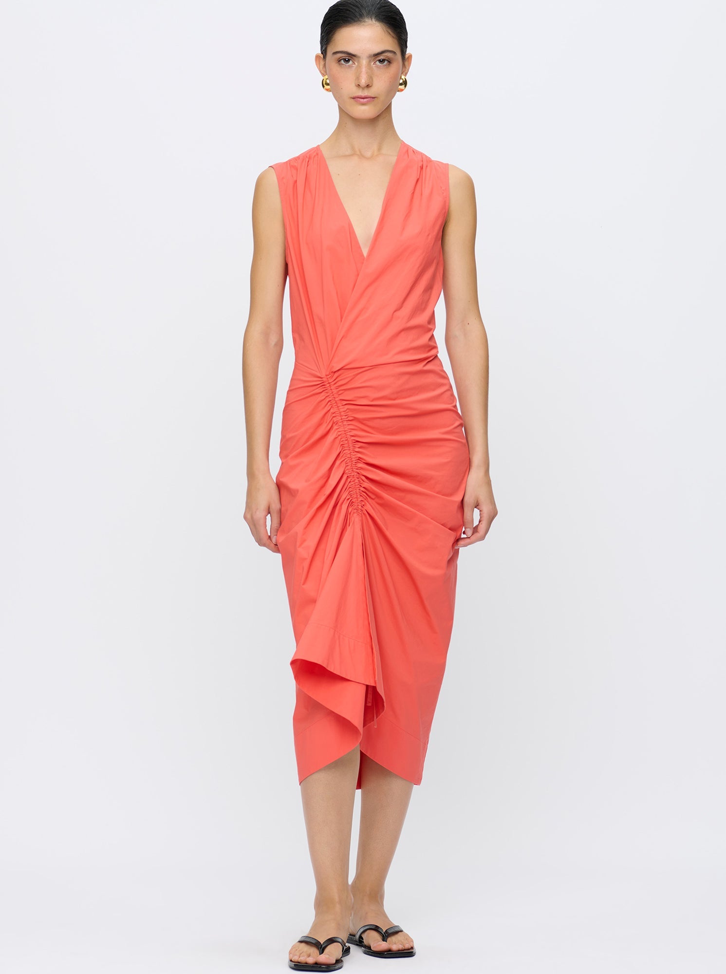 Agnes Wrap Dress | Coral