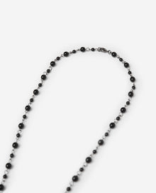 Pearl Necklace With Silver Skull | Women | Black