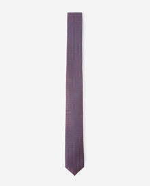 Midnight Blue Silk Tie With Motif | Women | Navy x Burgundy