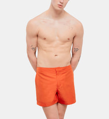 Orange Swim Shorts With Logo | Women | Pumpkin