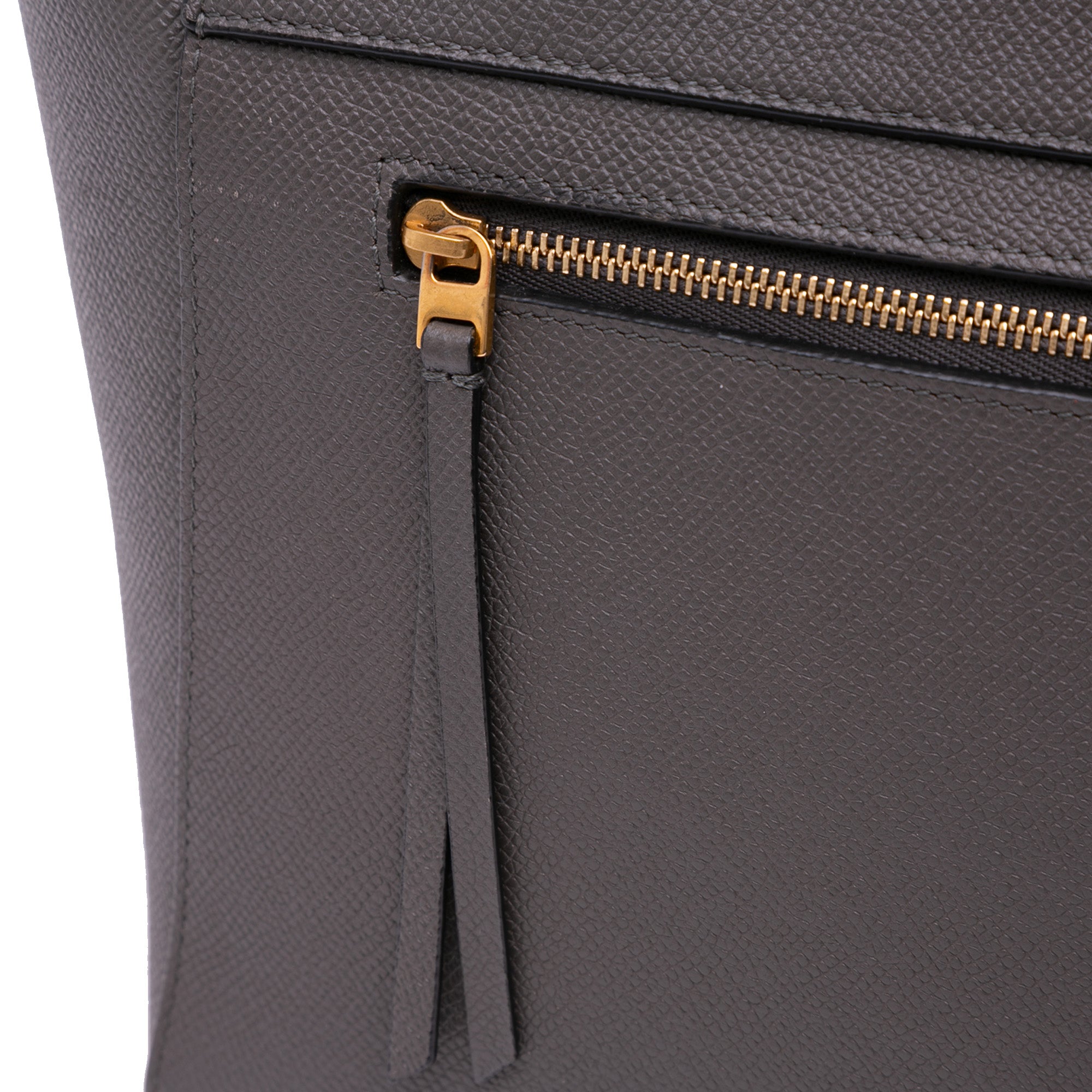 Celine | Pre-Owned Micro Grained Calfskin Belt Bag | Gray