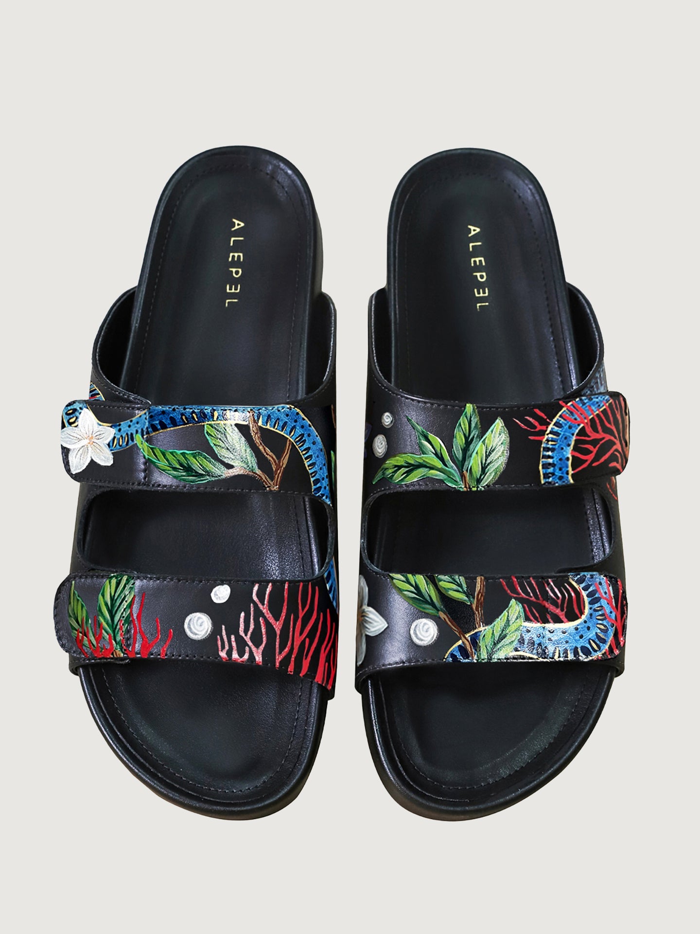 Alepel | Two Strap Slide | Custom Sea Life Print