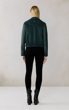 Alesse Blazer Bomber In Wool | Midnight Forest