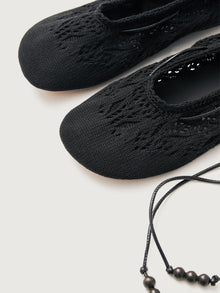 Alohas | Rosemary Crochet Flat | Black