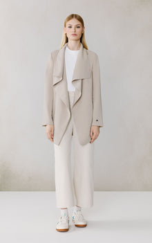 Alondra Soft Drape Trench | Mist
