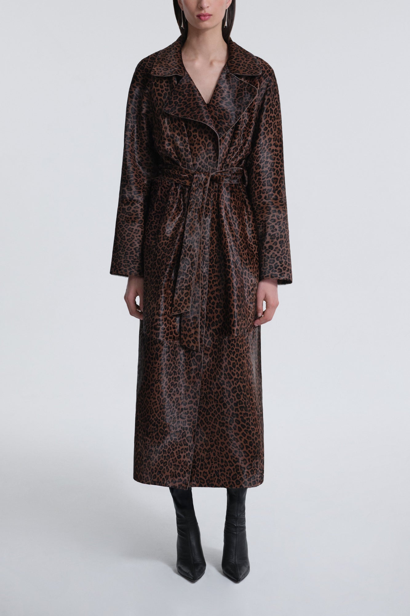 Althea | Supple Ponyhair Coat | Deep-Leopard