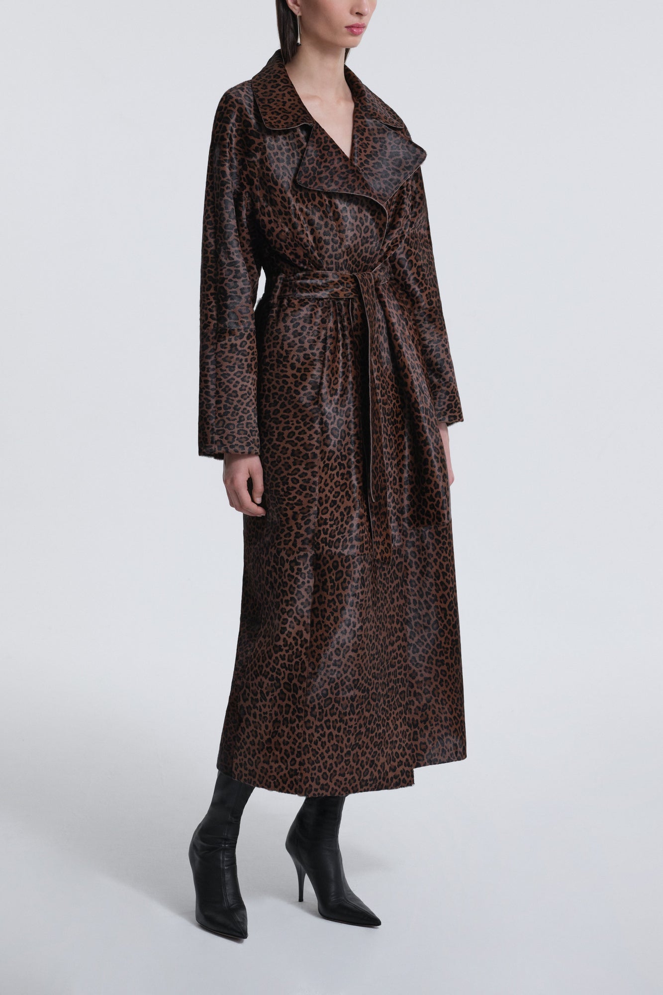 Althea | Supple Ponyhair Coat | Deep-Leopard