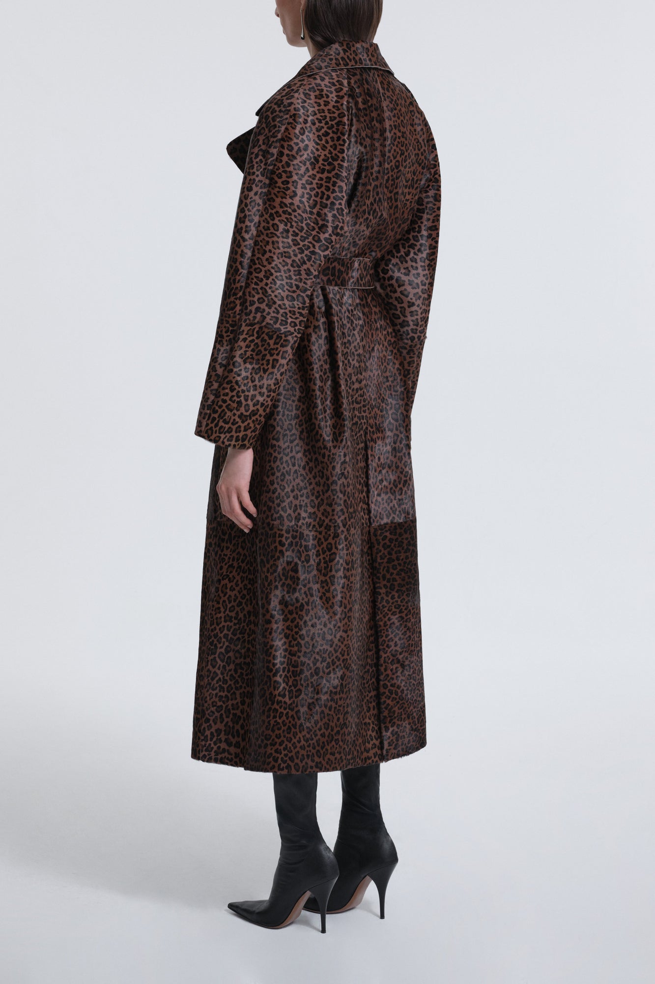 Althea | Supple Ponyhair Coat | Deep-Leopard