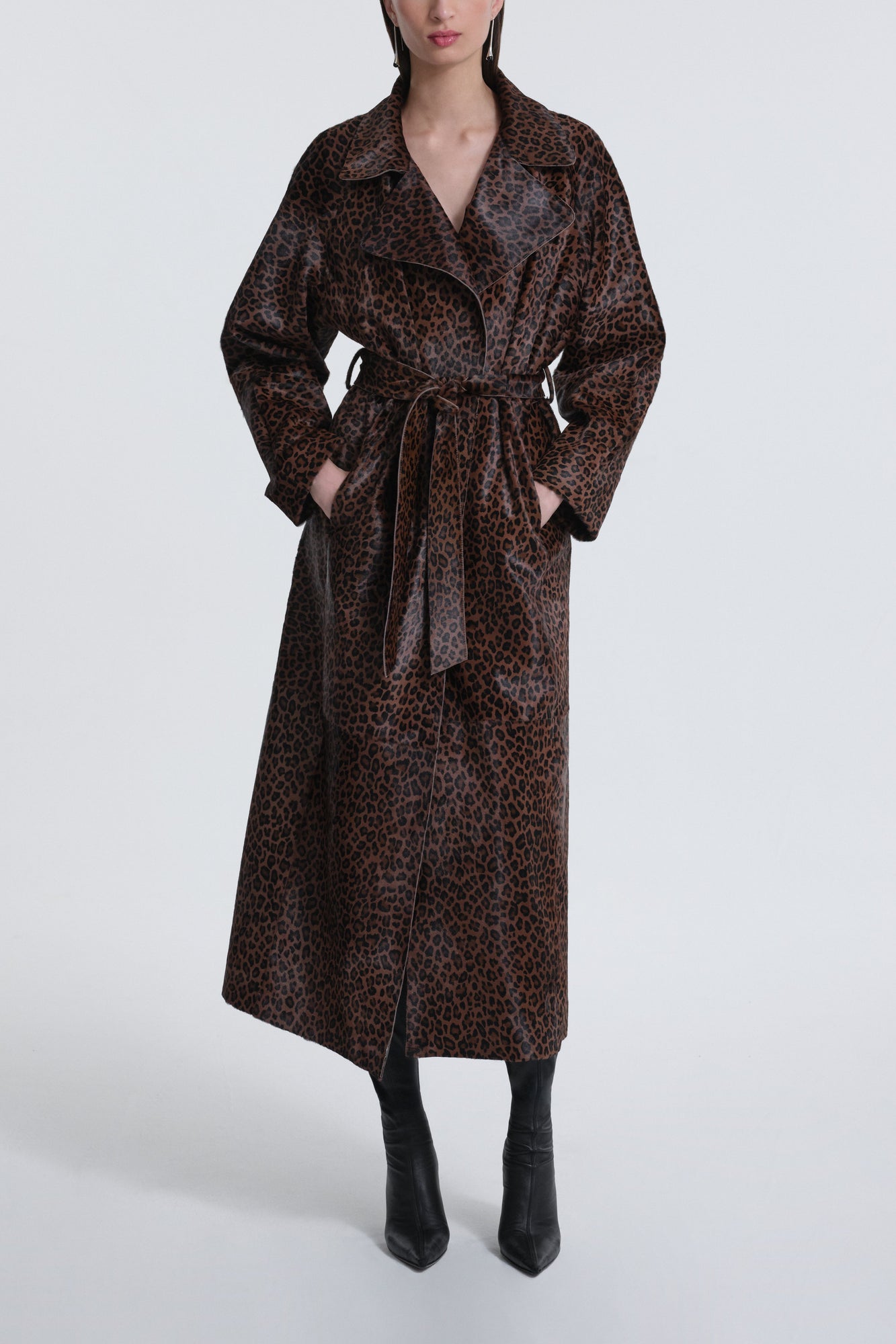 Althea | Supple Ponyhair Coat | Deep-Leopard