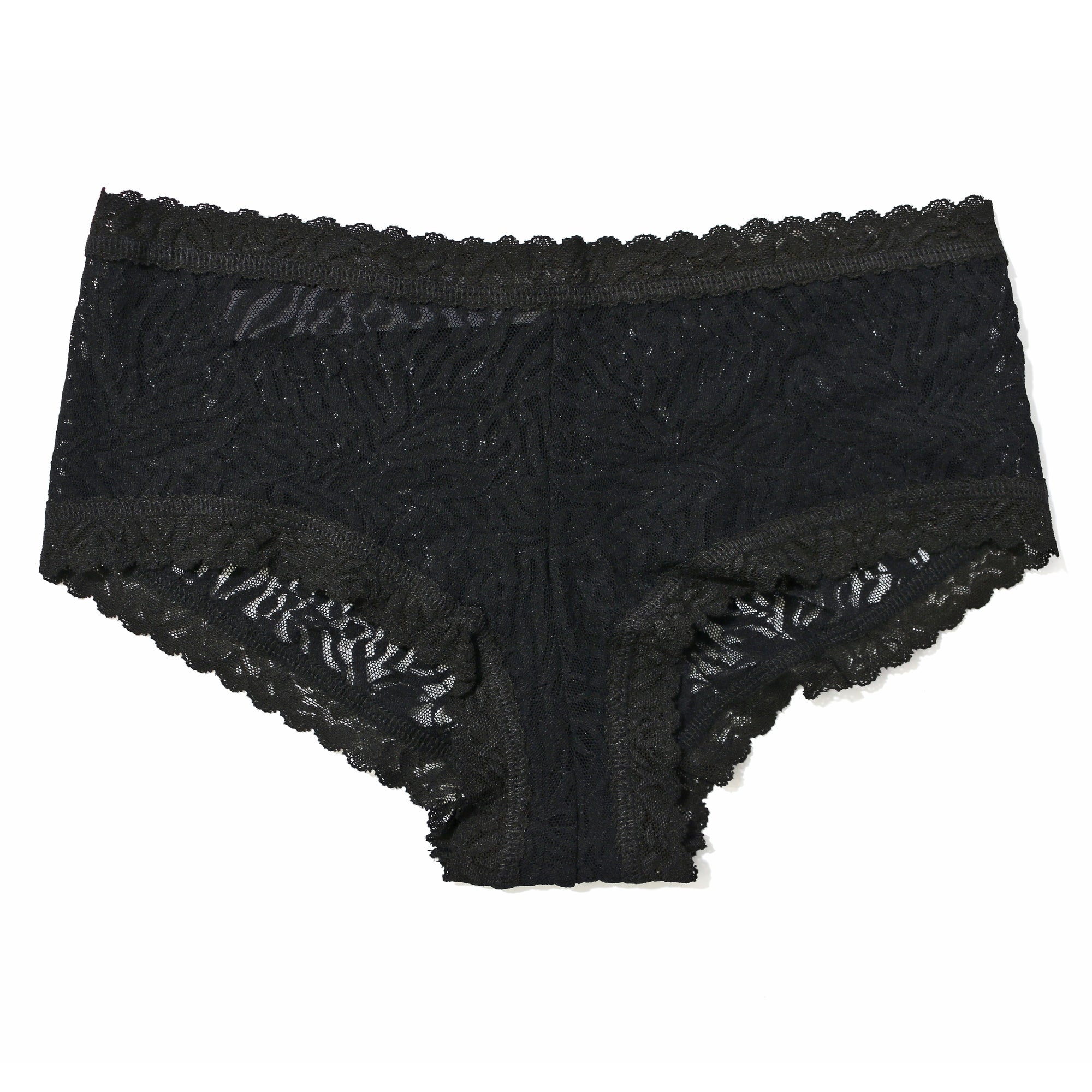 Animal Lace Boyshort | Black