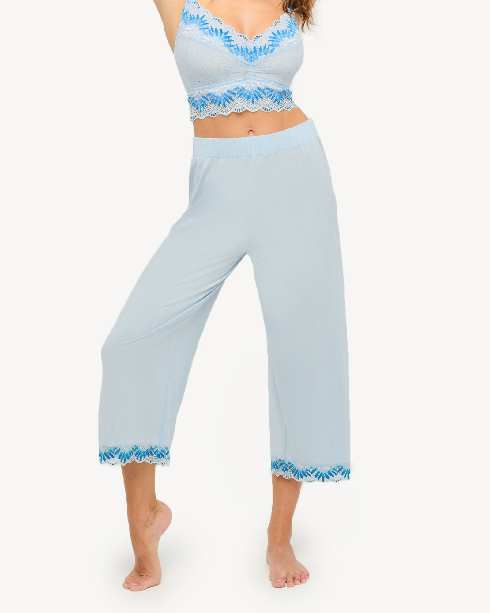 Blue Pant - Amalia Modal Crop Pant