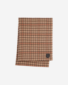 Checked Wool Scarf | Women | Beige x Brown x Black