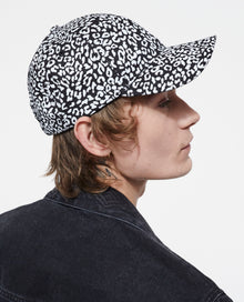 Leopard Print Cap | Women | Black x White