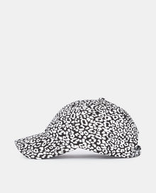 Leopard Print Cap | Women | Black x White