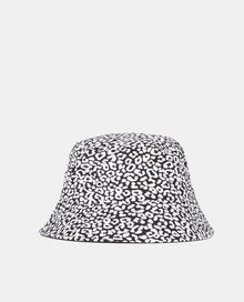 Leopard Print Bucket Hat | Women | Black x White