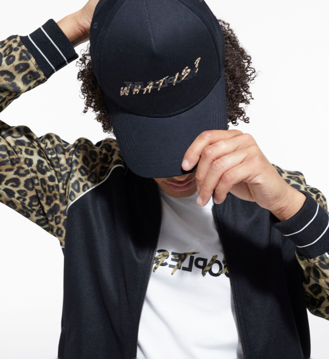 Print What Is Cap | Women | Black x Leopard