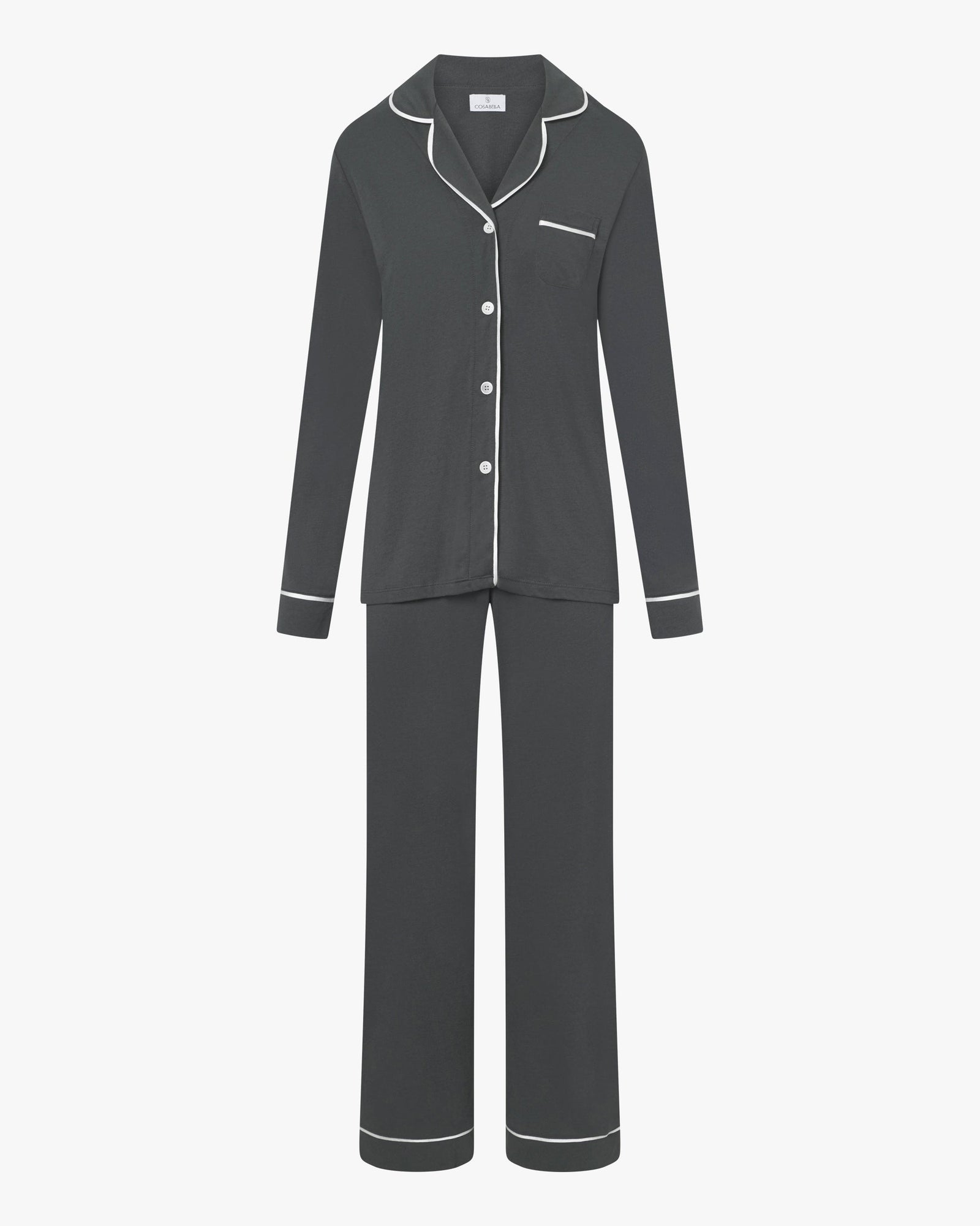 Gray Set - Bella Long Sleeve Top & Pant Pajama Set