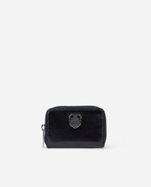 Leather Blazon Coin Purse | Women | Black