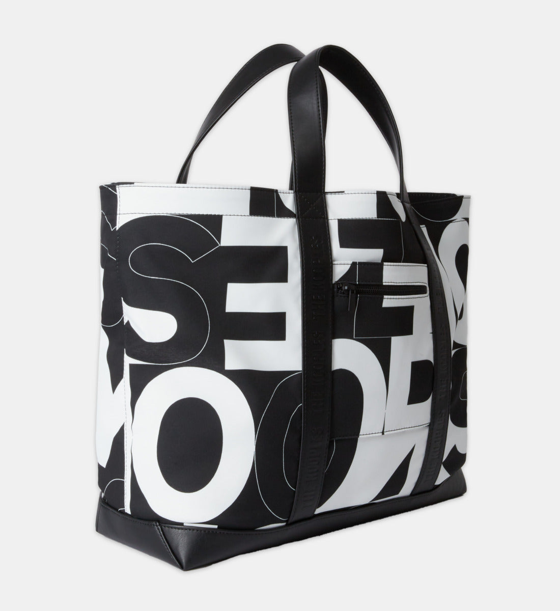 The Kooples Logo Tote Bag | Women | Black x White