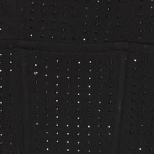 OW Collection ANDIE Rhinestone Corset Top Top 002 - Black Caviar