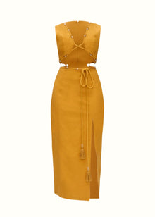 Vela Midi Dress | Mustard