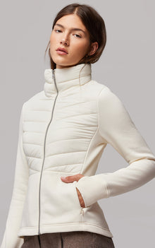 Annick-N Mixed Media Fleece Jacket | Powder