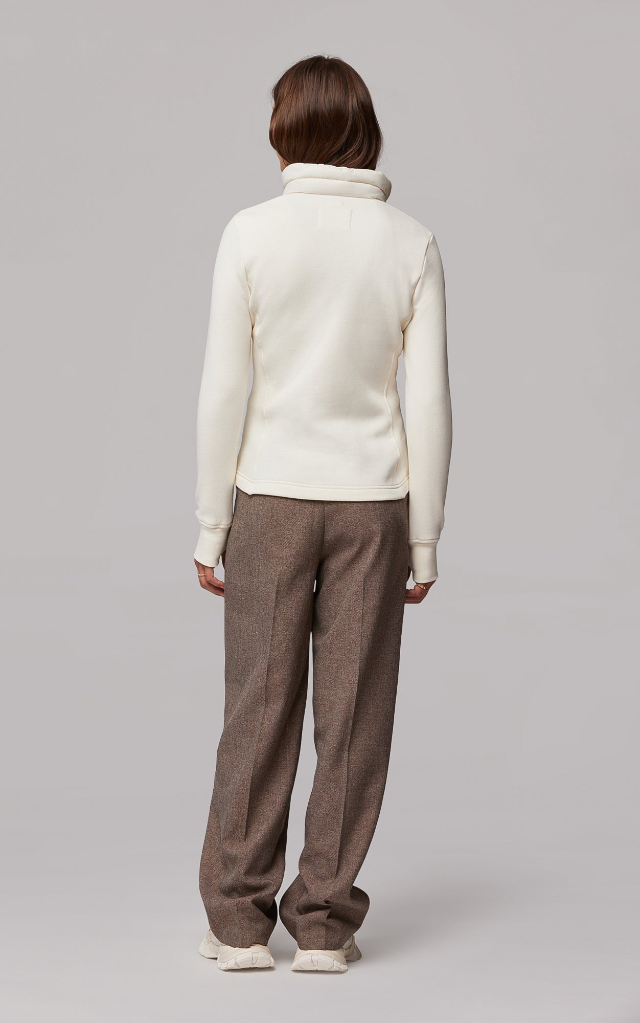 Annick-N Mixed Media Fleece Jacket | Powder
