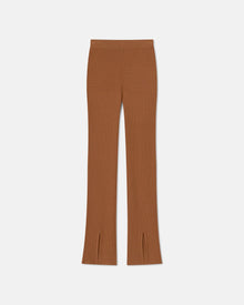 Womens | Anny Ribbed-Knit Pants | Chestnut