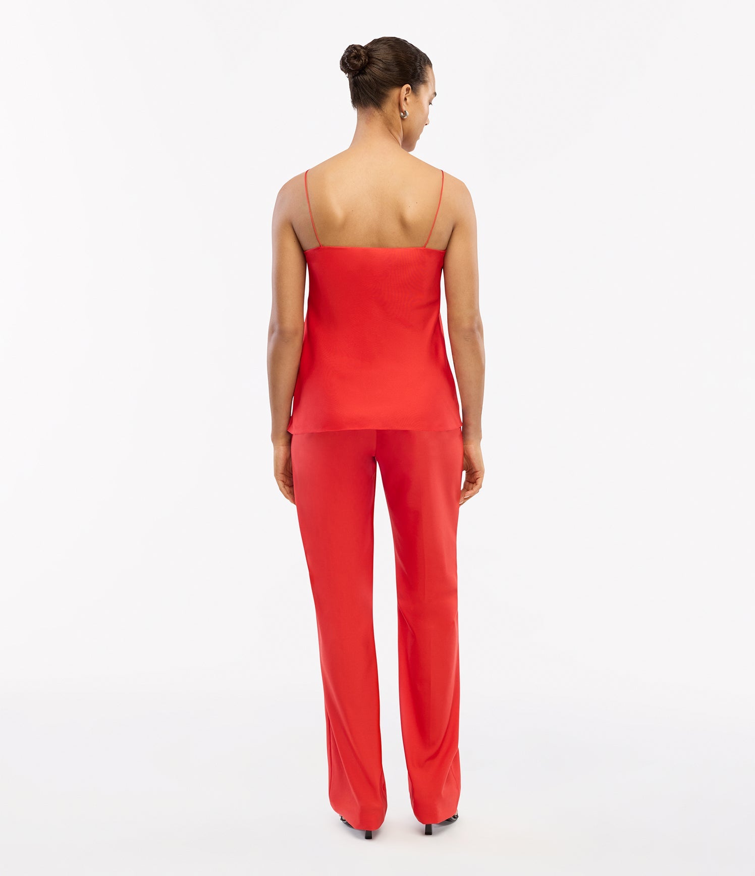 Another Tomorrow Silk Camisole in Red – Silk Women's Top